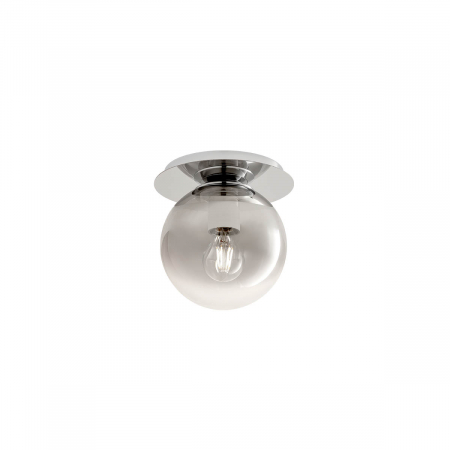 Plafoniere - 01-2279 Plafoniera REDO BERRY E27 1x42W  IP20 Metal/Sticla Chrome / graduately smoke glass