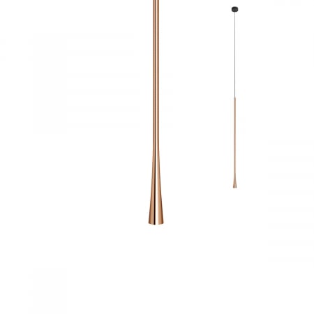 SPRING SALE - 01-2356 Suspensie REDO ITO LED 7W 315lm 3000K IP20 Metal Rose Gold CRI90 Nedimabil