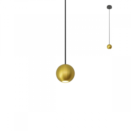 BLACK FRIDAY - 01-2357 Suspensie REDO OBO LED 4,5W 270lm 3000K IP20 Aluminiu Brush Brass CRI90 Nedimabil