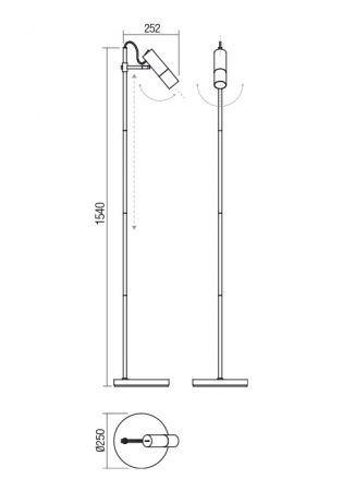 01-2370  Lampadar  REDO PIVOT, WHITE, GU10, 1x40W, IP20 [1]