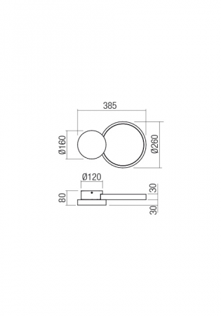 01-2533  Aplica/plafoniera  REDO CRONOS, SAND WHITE, LED, 29W, 4056 lm,3000K, 3 STEP DIMMING, IP20 [1]