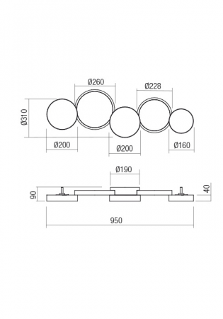 01-2541  Plafoniera  REDO CRONOS, SAND BLACK, LED, 65W, 9393 lm,3000K, 3 STEP DIMMING, IP20 [1]