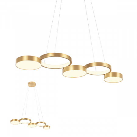 01-2543  Suspensie  REDO CRONOS, BRASS, LED, 65W, 9626 lm,3000K, 3 STEP DIMMING, IP20