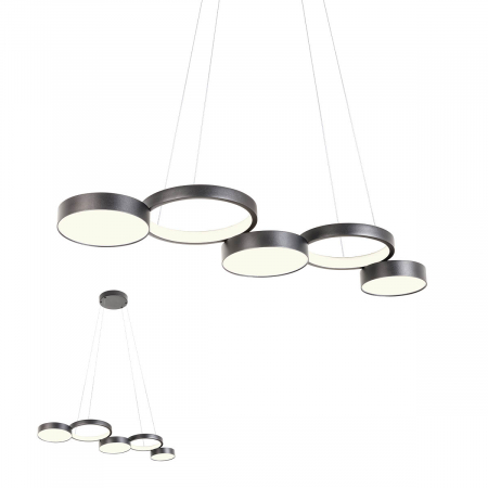 01-2544  Suspensie  REDO CRONOS, SAND BLACK, LED, 65W, 9626 lm,3000K, 3 STEP DIMMING, IP20