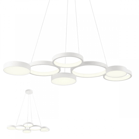 01-2545  Suspensie  REDO CRONOS, SAND WHITE, LED, 65W, 9393 lm,3000K, 3 STEP DIMMING, IP20