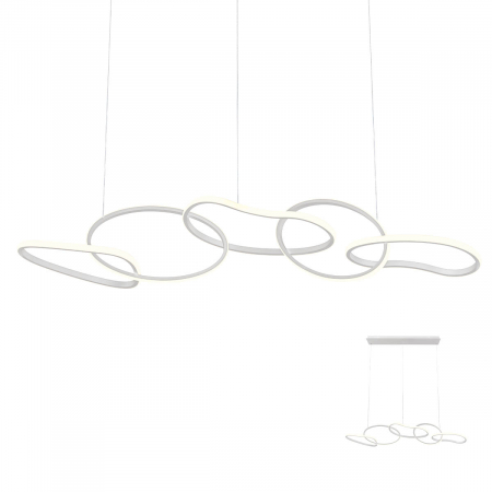 SPRING SALE - 01-2597  Suspensie  REDO BIAS, SAND WHITE, LED, 108,6W, 12980 lm,3000K, 3 STEP DIMMING, IP20
