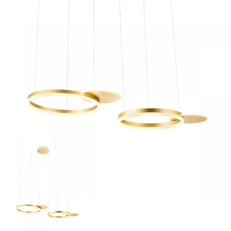 SPRING SALE - 01-2606  Suspensie  REDO SIGUA, MAT GOLD, LED, 99W, 10400 lm,3000K, 3 STEP DIMMING, IP20