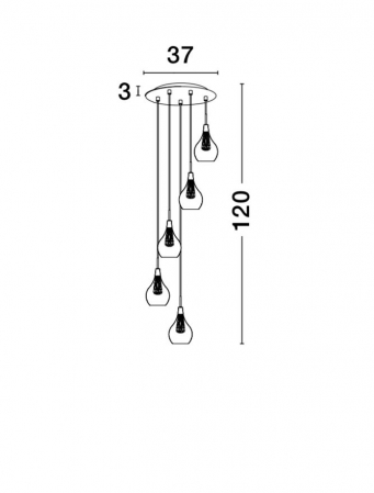 1500202805 Lustra Nova Luce FILO G9 5x5W   Aluminium & Clear Glass Chrome  IP20 [2]
