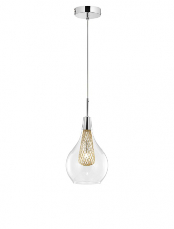 Pendule - 1500202811 Pendul Nova Luce FILO G9 1x5W   Aluminium & Clear Glass Chrome  IP20