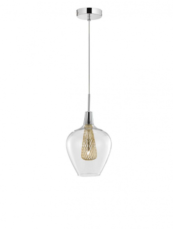 Pendule - 1500202821 Pendul Nova Luce FILO G9 1x5W   Aluminium & Clear Glass Chrome  IP20