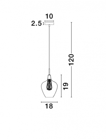 1500202821 Pendul Nova Luce FILO G9 1x5W   Aluminium & Clear Glass Chrome  IP20 [2]
