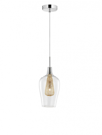 Pendule - 1500202831 Pendul Nova Luce FILO G9 1x5W   Aluminium & Clear Glass Chrome  IP20