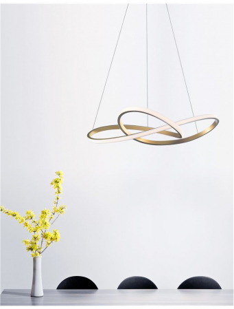 1701101002 Suspensie Nova Luce FUSION LED 53W 4081lm 3000K IP20 Aluminiu/Acril Brush Gold [4]