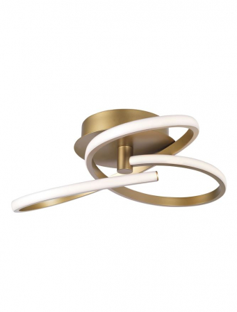 Moderne - 1701101004 Plafoniera Nova Luce FUSION LED 40W 3017lm 3000K IP20 Aluminiu/Acril Brush Gold