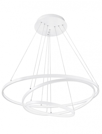 17222001 D Lustra Nova Luce DEA LED 130W 6820lm 3000K Aluminium & Acrylic Matt White Dimabil Triac IP20