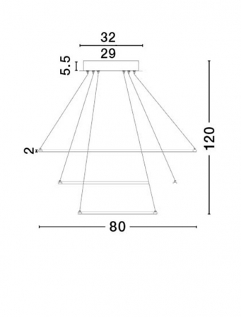 17222001 D Lustra Nova Luce DEA LED 130W 6820lm 3000K Aluminium & Acrylic Matt White Dimabil Triac IP20 [3]