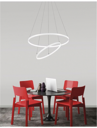 17222002 D Lustra Nova Luce DEA LED 75W 5260lm 3000K Aluminium & Acrylic Matt White Dimabil Triac IP20 [1]