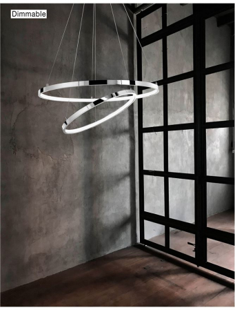 17222003 D Lustra Nova Luce ARIA LED 74W 4025lm 3000K Aluminium & Acrylic Chrome Dimabil Triac IP20 [1]