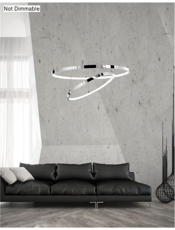 17222003 Lustra Nova Luce ARIA LED 74W 4025lm 3000K Aluminium & Acrylic Chrome Nedimabil IP20 [1]