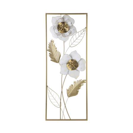 HOME&DECO - 426036 Decoratiune perete metal auriu motive florale NOMAZU
