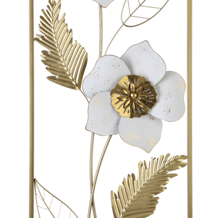 426036 Decoratiune perete metal auriu motive florale NOMAZU [2]