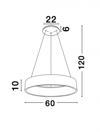6167203 Lustra Nova Luce RANDO LED 54W 2124lm 3000K Aluminium & Acrylic Matt White Nedimabil IP20 [2]