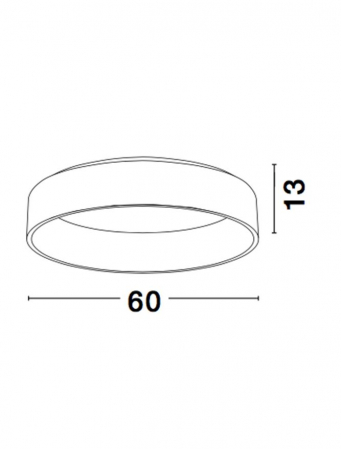 6167208 Plafoniera Nova Luce RANDO LED 42W 2691lm 3000K Aluminium & Acrylic Gray Nedimabil IP20 [2]