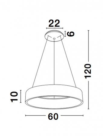 6167220 Suspensie Nova Luce RANDO LED 42W 2520lm 3000K IP20 Metal & Acril Black NOVALUCE [2]
