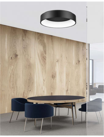6167240 Plafoniera Nova Luce RANDO LED 42W 2520lm 3000K IP20 Metal & Acril Black NOVALUCE [1]