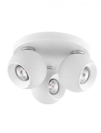 Plafoniere - 665002 Plafoniera Nova Luce TORE GU10 3x10W   Aluminium Matt White  IP20