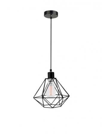 673601 Pendul Nova Luce PIETRA E27 1x12W   Metal Black  IP20