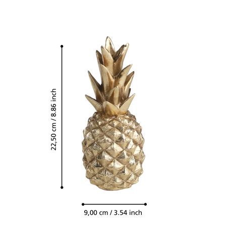 427247 Obiect decorativ polirasina auriu ANANAS URAKAWA [2]