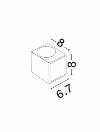 710041 Aplica Nova Luce NERO GU10 1x35W lm  IP54 Aluminium Glass Diffuser Dark Gray Light Down [1]