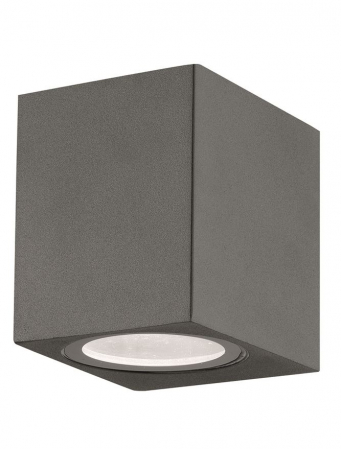 ILUMINAT EXTERIOR - 710041 Aplica Nova Luce NERO GU10 1x35W lm  IP54 Aluminium Glass Diffuser Dark Gray Light Down