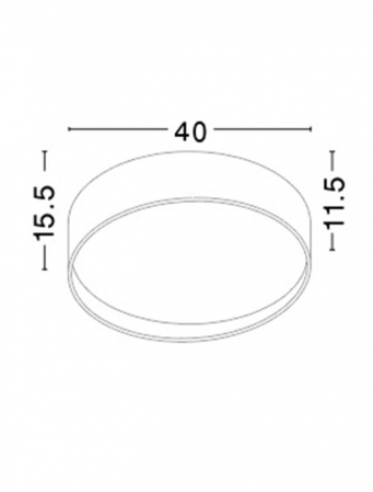71045001 Plafoniera Nova Luce FANO LED 26W 1560lm 3000K Aluminium & Acrylic White Nedimabil IP20 [2]