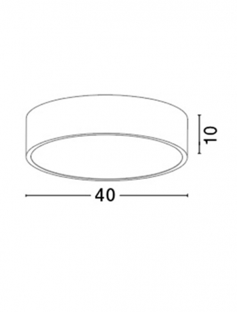 7165202 Plafoniera Nova Luce RODA LED 30W 1800lm 3000K Aluminium & Acrylic Gray Nedimabil IP20 [1]