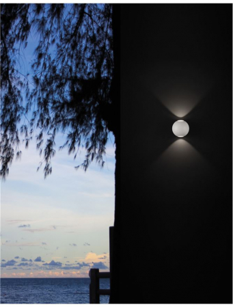 726217 Aplica Nova Luce COMO LED 2X5W 560lm 3000K IP54 Aluminium Glass Diffuser Sandy White Beam 2x51 degrees Light in 2 directions [1]