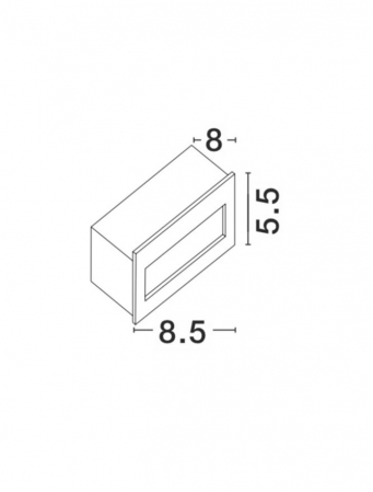 726403  Nova Luce KRYPTON LED 1,5W 145lm 3000K IP54 Aluminium White Beam 17 degrees [1]