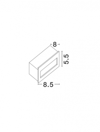 726404  Nova Luce KRYPTON LED 1,5W 145lm 3000K IP54 Aluminium Black Beam 17 degrees [1]