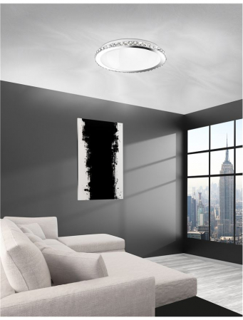 7311403 Plafoniera Nova Luce PALERMO E27 4x12W   Metal & White Glass Chrome  IP20 [2]