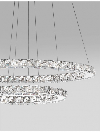 7403001 Suspensie Nova Luce CELINE LED 40W 2400lm 3500K IP20 Aluminiu Cristal Chrome NOVALUCE [3]