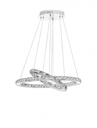 Lustre - 7403001 Suspensie Nova Luce CELINE LED 40W 2400lm 3500K IP20 Aluminiu Cristal Chrome NOVALUCE