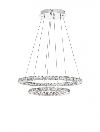 7403001 Suspensie Nova Luce CELINE LED 40W 2400lm 3500K IP20 Aluminiu Cristal Chrome NOVALUCE [1]