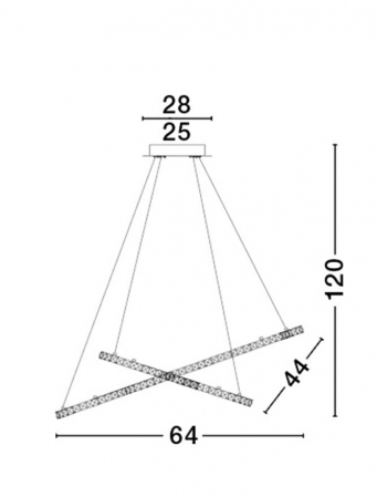 7403001 Suspensie Nova Luce CELINE LED 40W 2400lm 3500K IP20 Aluminiu Cristal Chrome NOVALUCE [4]
