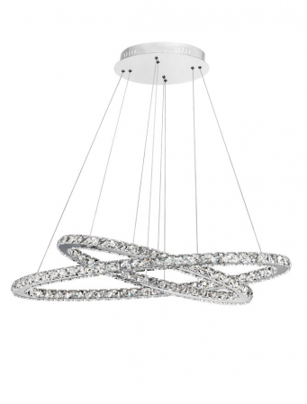 Lustre - 7403002 Suspensie Nova Luce CELINE LED 52W 3120lm 3500K IP20 Aluminiu Cristal Chrome NOVALUCE