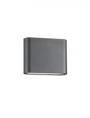 ILUMINAT EXTERIOR - 740401 Aplica Nova Luce SOHO LED 2X3W 480lm 3000K IP54 Aluminium Glass Diffuser Dark Gray Beam 2x60 degrees