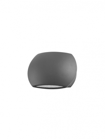 741662 Aplica Nova Luce COMO LED 2X3W 510lm 3000K IP54 Aluminium Glass Diffuser Dark Gray Beam 2x34 degrees