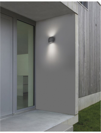 741662 Aplica Nova Luce COMO LED 2X3W 510lm 3000K IP54 Aluminium Glass Diffuser Dark Gray Beam 2x34 degrees [3]