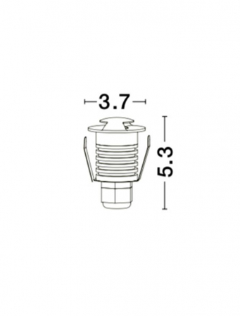 8038801  Nova Luce BANG LED 1W 60lm 3000K IP67 Aluminium White driver 9020170 included [2]