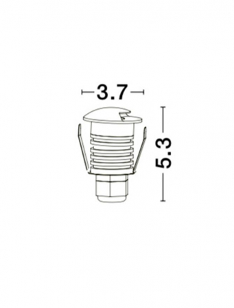8039001  Nova Luce BANG LED 1W 60lm 3000K IP67 Aluminium White driver 9020170 included [1]